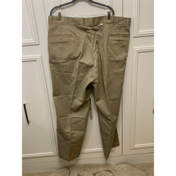 Dickies Men's Beige Work Dress Pants Size 46x30 Flat Front Straight Leg - Picture 3 of 5